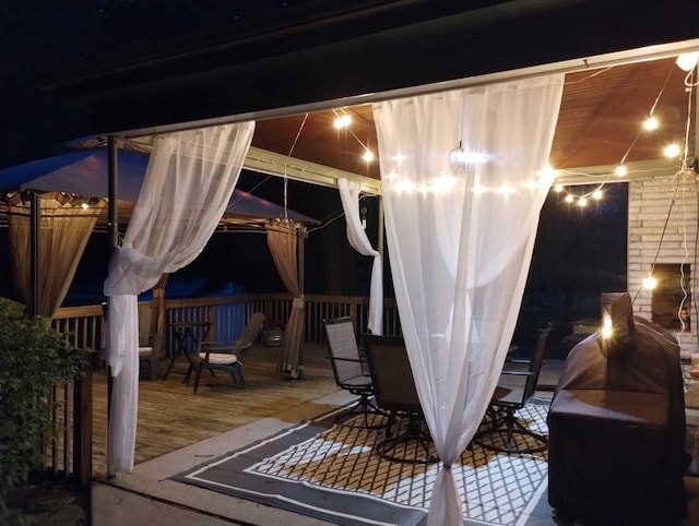 view of patio / terrace with a wooden deck