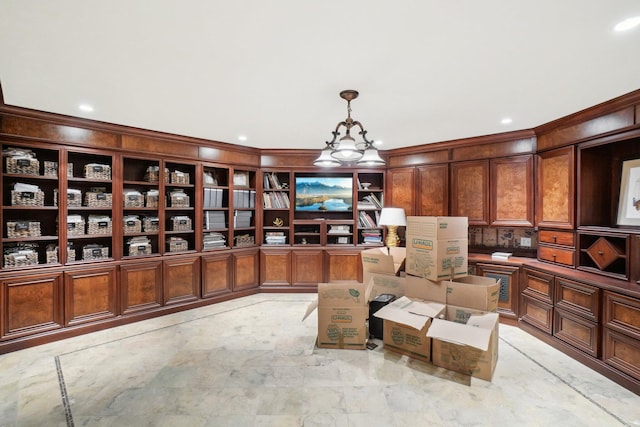 interior space with crown molding