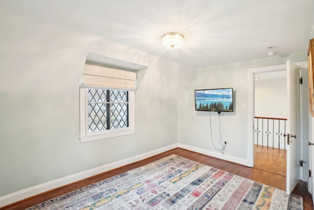 bedroom featuring hardwood / wood-style flooring