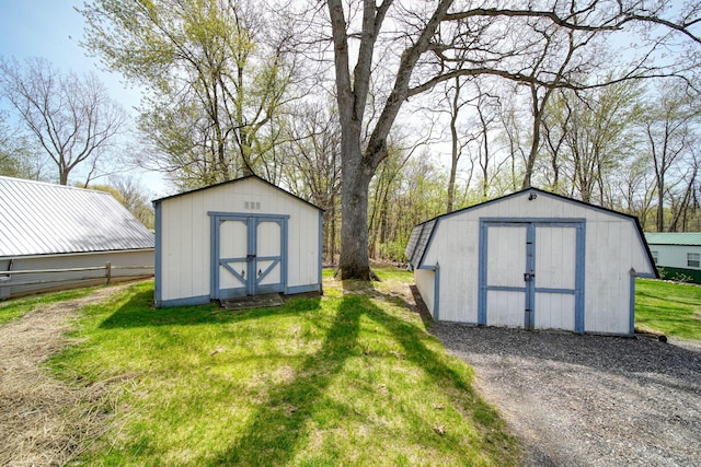 view of shed