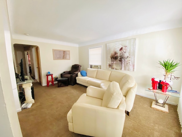 view of carpeted living room