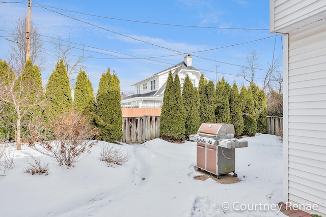 view of snowy yard