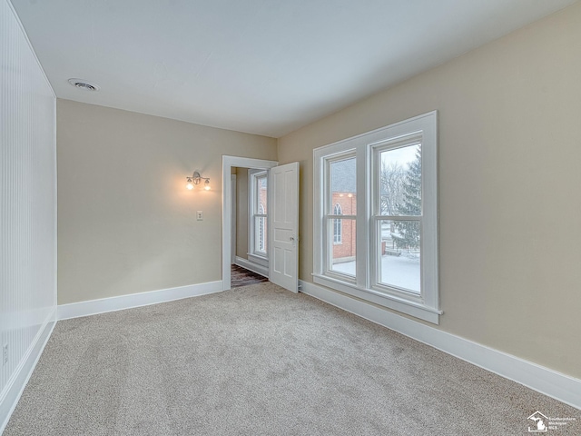 view of carpeted empty room