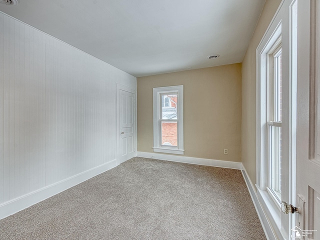 view of carpeted empty room