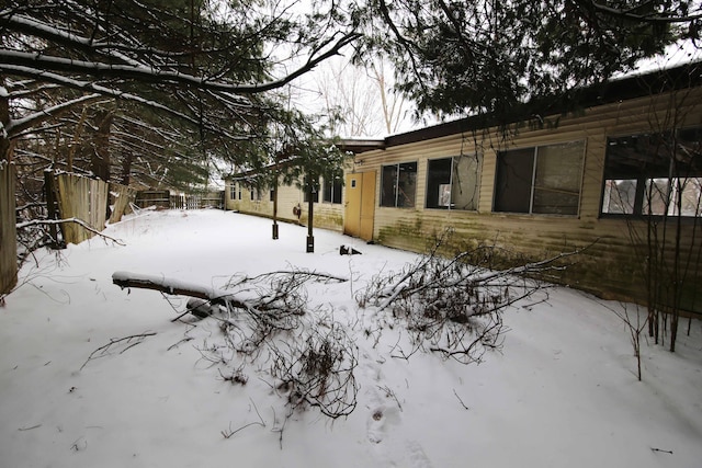 view of snowy yard