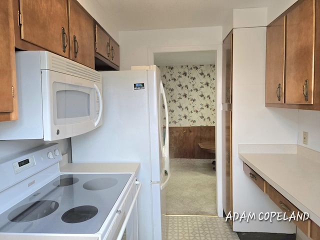 kitchen with white appliances