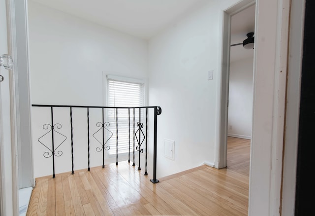 corridor featuring light hardwood / wood-style flooring