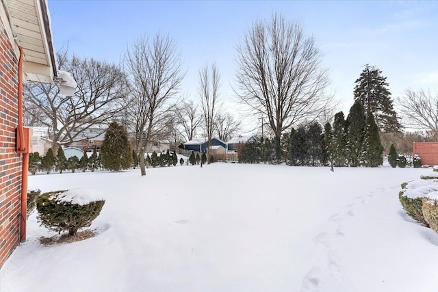 view of snowy yard