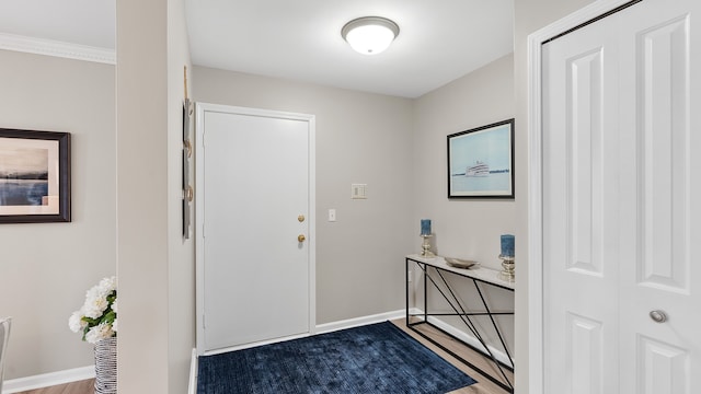 entrance foyer featuring hardwood / wood-style flooring