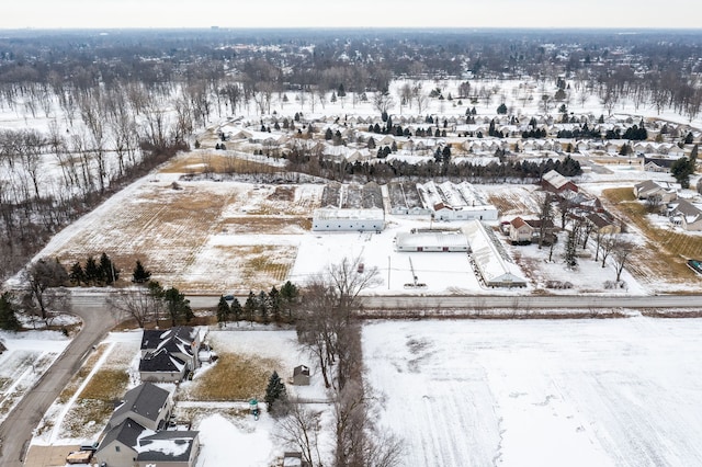 view of snowy aerial view