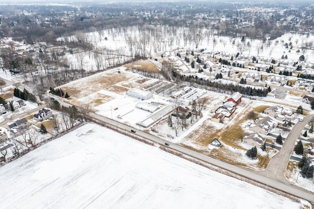 view of snowy aerial view