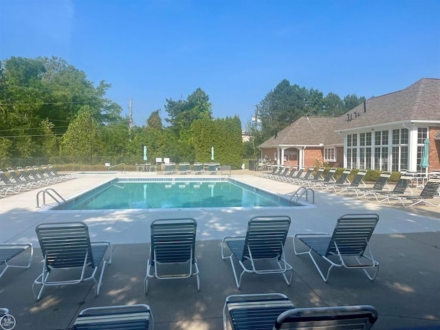 view of pool with a patio