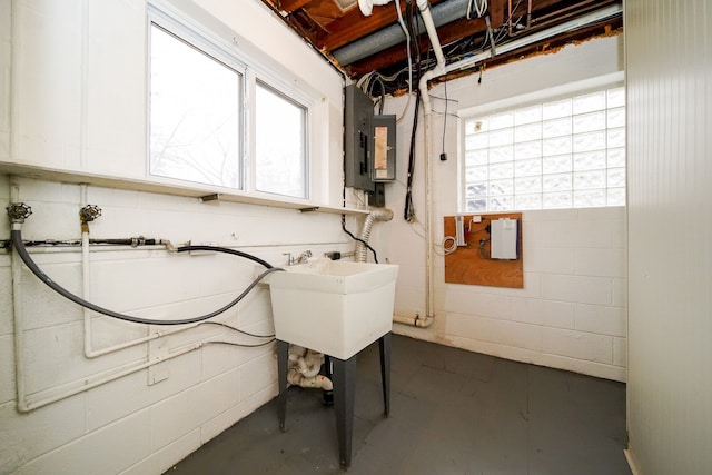 laundry room featuring electric panel