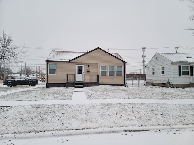 view of bungalow-style home