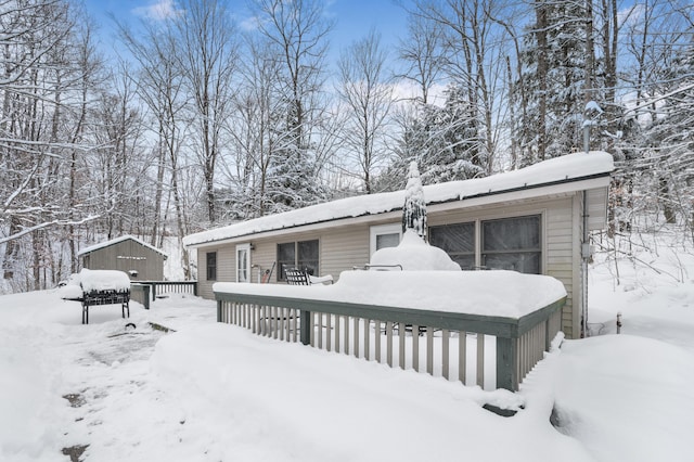 exterior space with a wooden deck