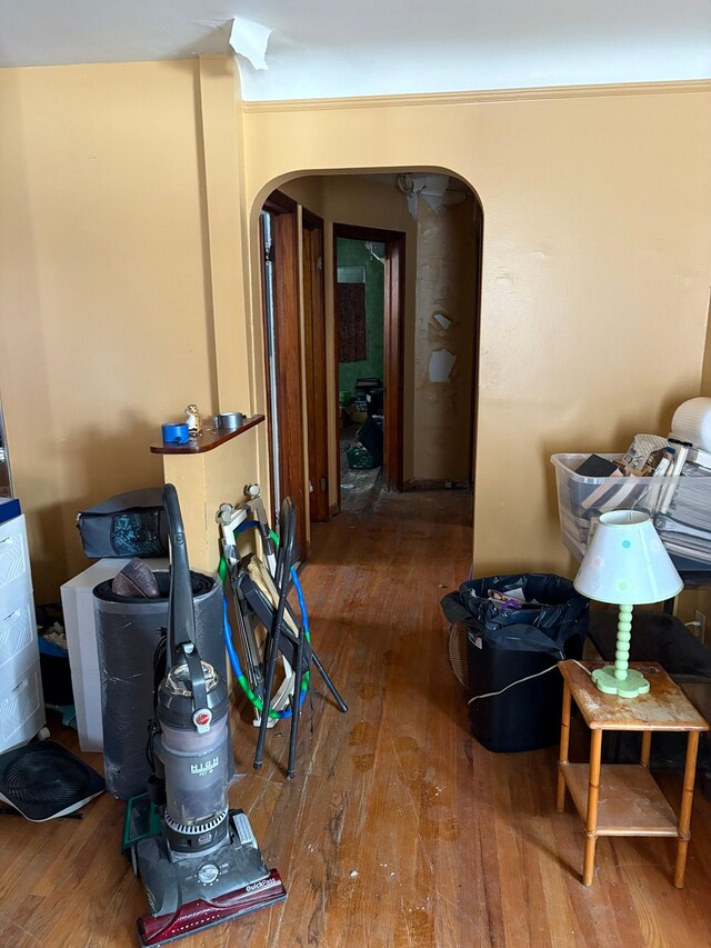 interior space featuring hardwood / wood-style flooring