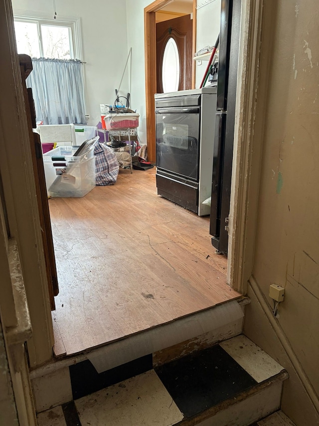 interior space with light wood-type flooring