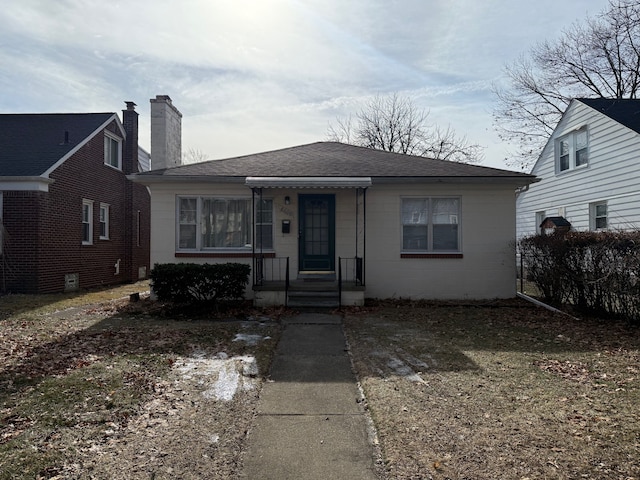 view of bungalow-style home