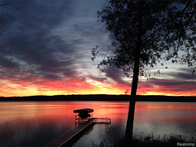 11720 Easy St, Kewadin, MI 49648 - water view featuring a boat dock