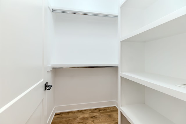 spacious closet with hardwood / wood-style floors