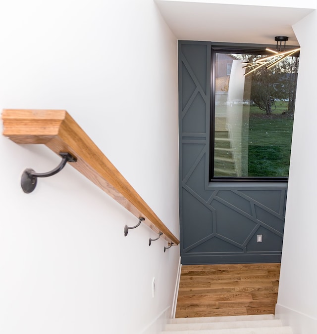 interior details featuring hardwood / wood-style floors