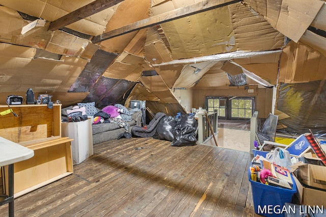 view of attic