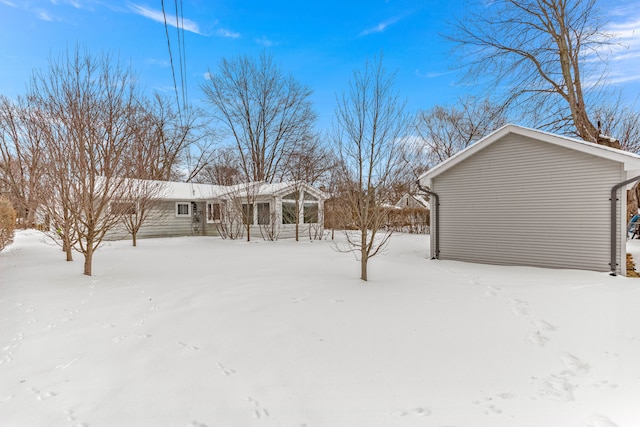 view of snowy yard