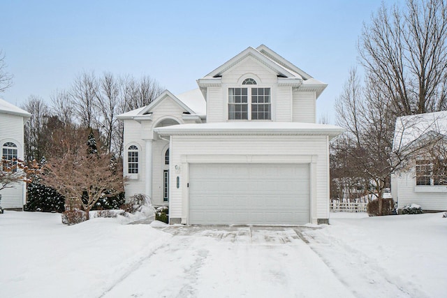 view of property with a garage