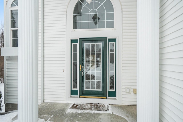 view of doorway to property