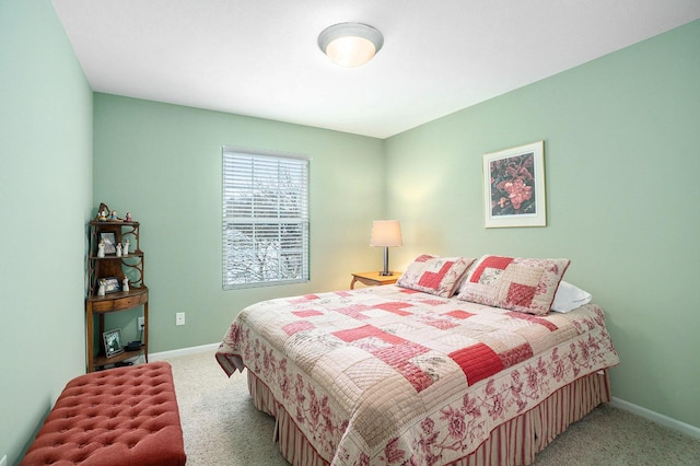 bedroom with carpet floors