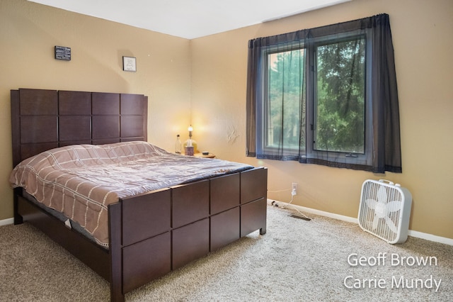 view of carpeted bedroom