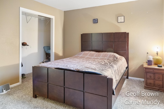 view of carpeted bedroom