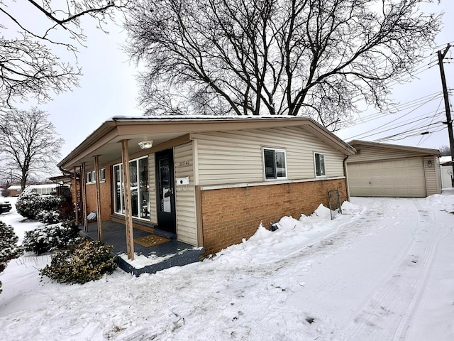 view of snowy exterior