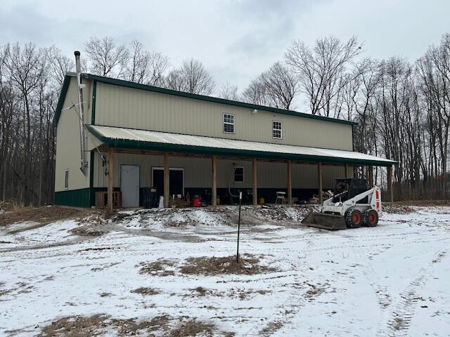 view of snow covered structure