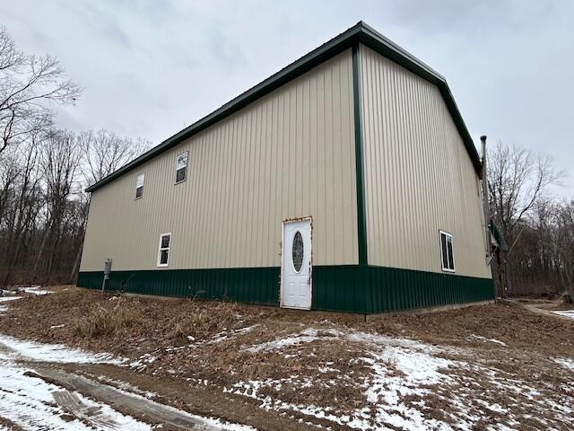 view of snowy exterior