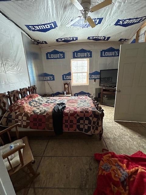 bedroom with a textured ceiling