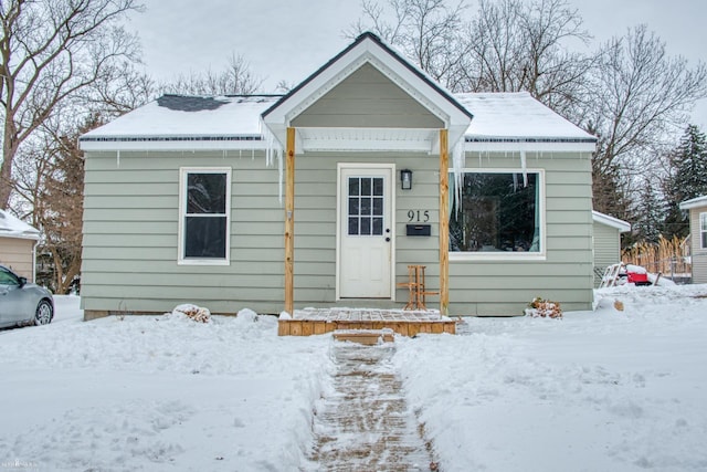 view of bungalow-style home