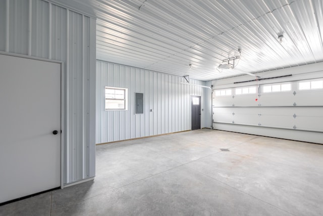 garage featuring electric panel