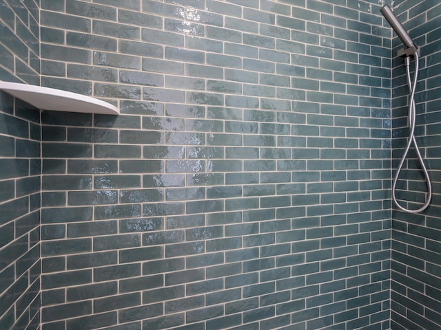 details with tiled shower