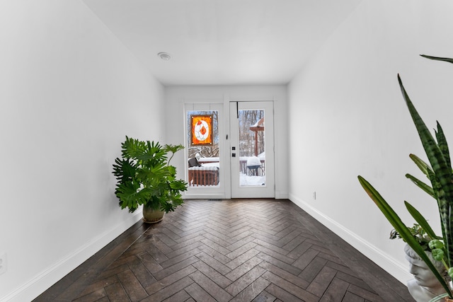 interior space with baseboards