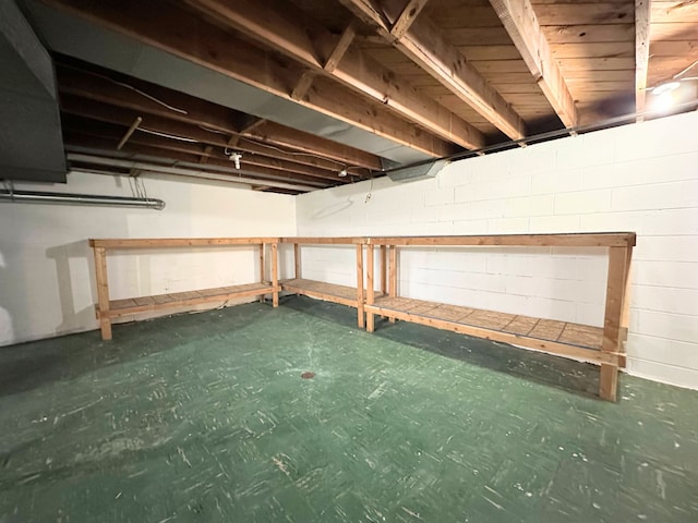 view of basement