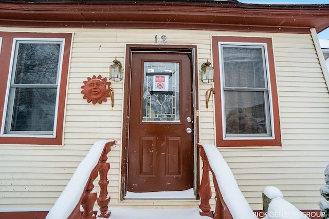 view of doorway to property