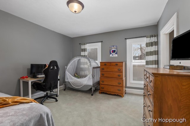 view of carpeted bedroom