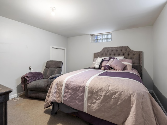 view of carpeted bedroom