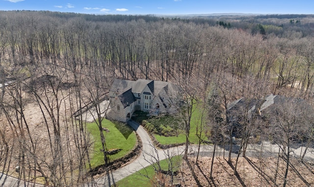 6705 College Park, Clarkston, MI 48346 - bird's eye view featuring a wooded view