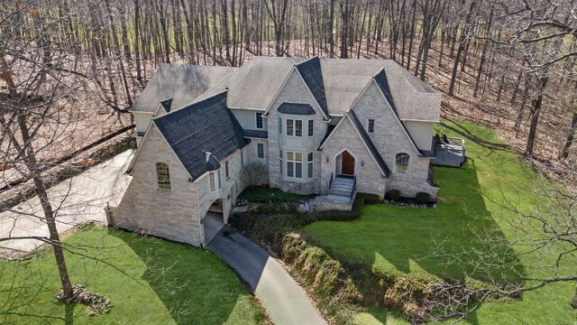 6705 College Park, Clarkston, MI 48346 - bird's eye view featuring a wooded view