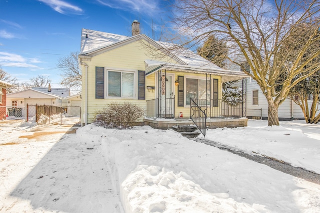 bungalow-style home featuring covered porch