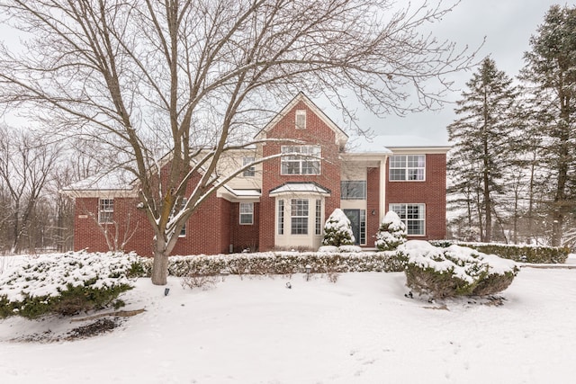 view of front of house featuring brick siding