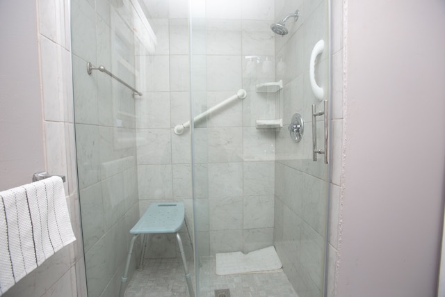 full bathroom with a stall shower