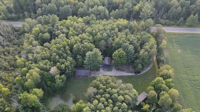 bird's eye view featuring a rural view